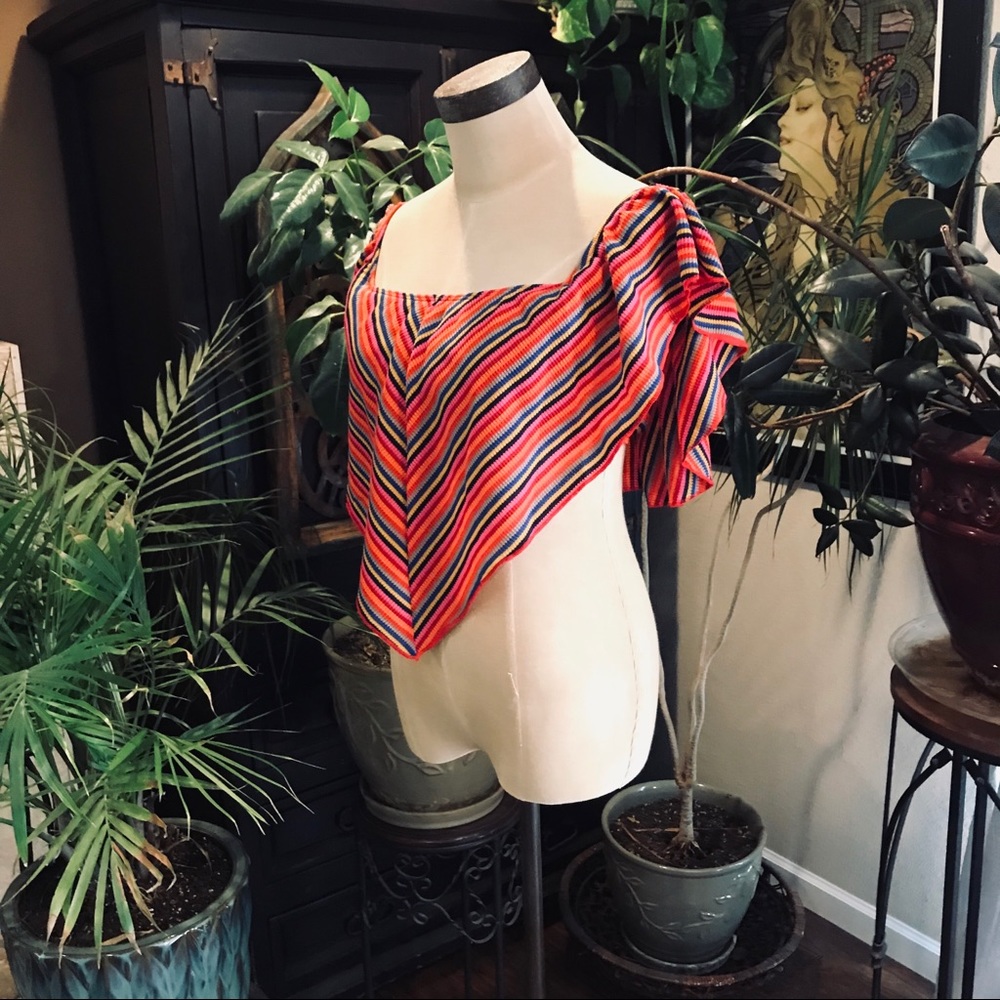 Go Your Own Way Ribbed Stripe Retro Chic Tube Top - image 4